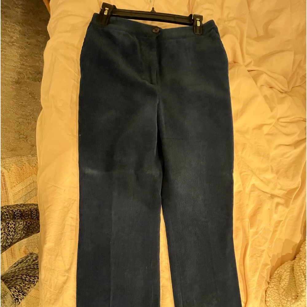 Alexa Chung Navy Courdoroy Flare Trousers UK size 8 (US 4)